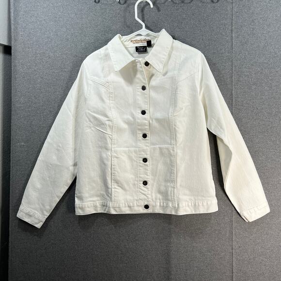 Women With Control My Wonder Denim Jacket White Size Small - Picture 1 of 8